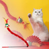 Cute Cat Teaser Wand Stick Rod Interactive Bird Feather Wand Gift Training