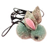 Cat Rabbit Toy Hanging Retractable Plush Exerciser Funny Cat Toys for Window Gray