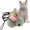 Cat Rabbit Toy Hanging Retractable Plush Exerciser Funny Cat Toys for Window Gray