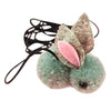 Cat Rabbit Toy Hanging Retractable Plush Exerciser Funny Cat Toys for Window Gray