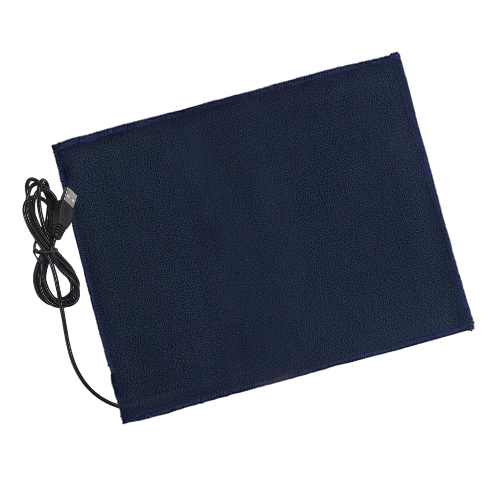 USB Electric Heating Pad Foldable Washable Adjustable for Shoulders blue