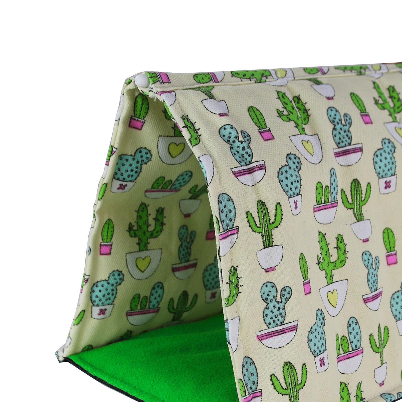 Reptile Hide Bed Rest for Chameleons Terrarium Habitat Decor Accessories Green Cactus