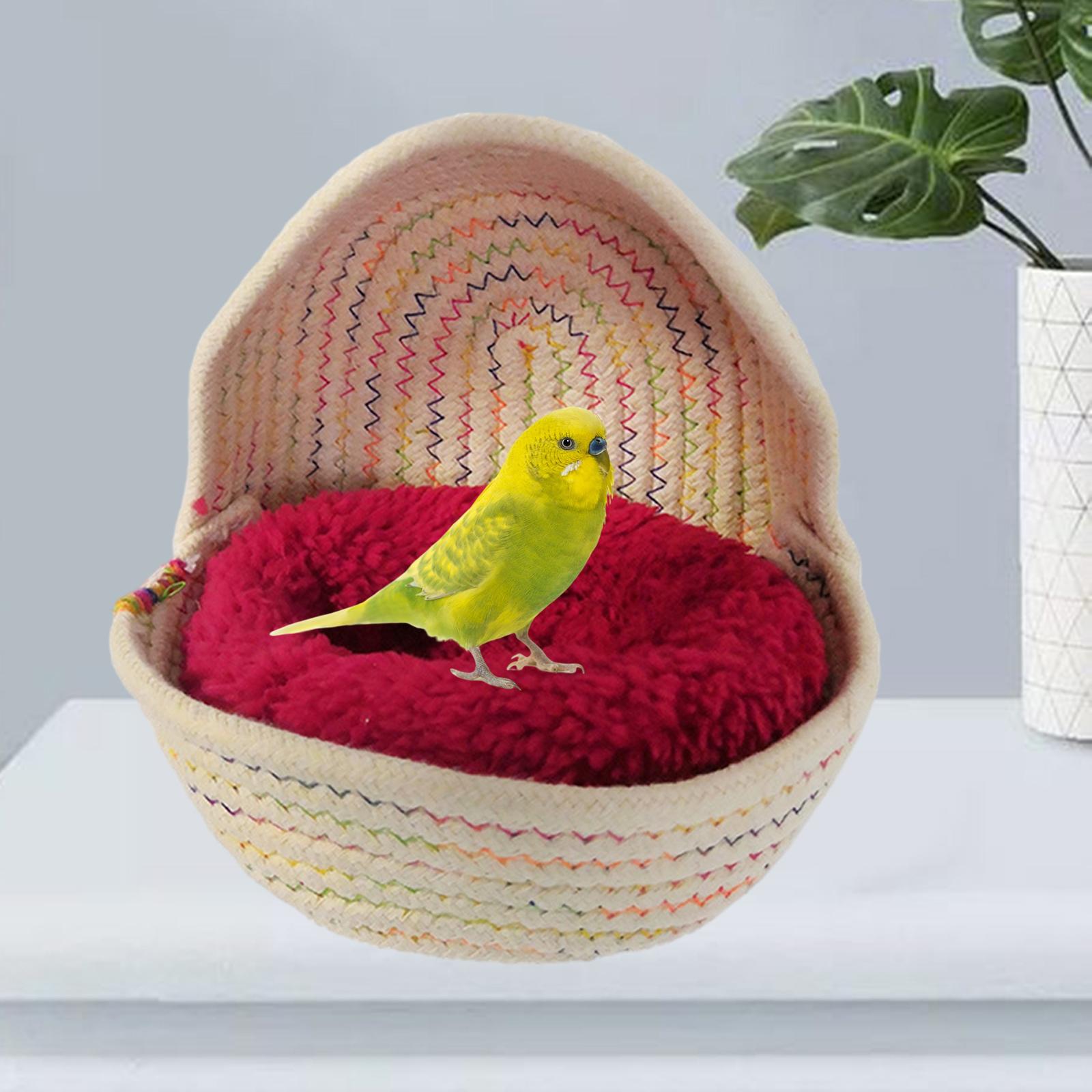 Pet Bird Cotton Nest Cage Soft Warm Tent Parrot Swing Toys Cockatiel Budgie