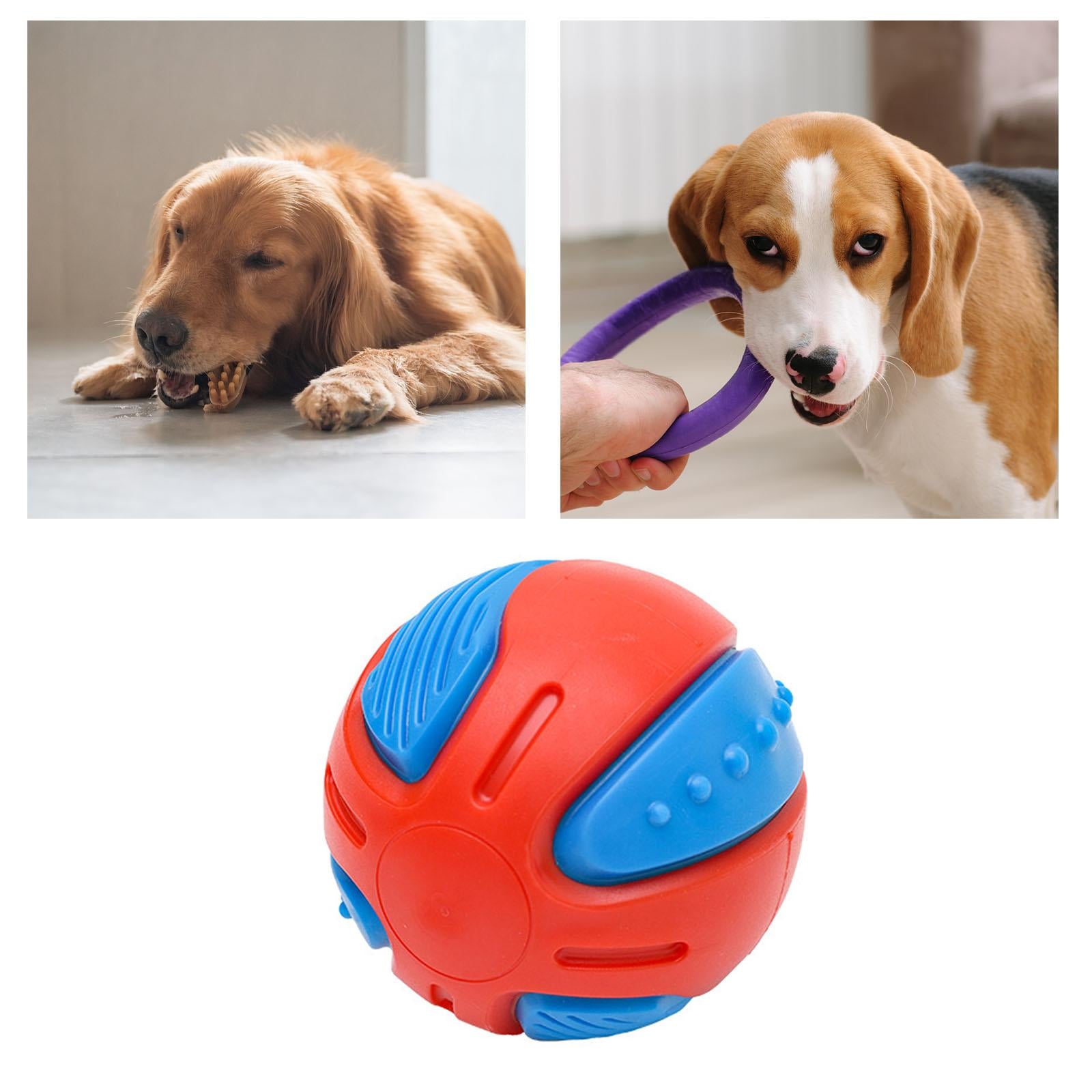 Dog Squeaky Balls Fun Training Indestructible Tooth Cleaning Puppy  8cm