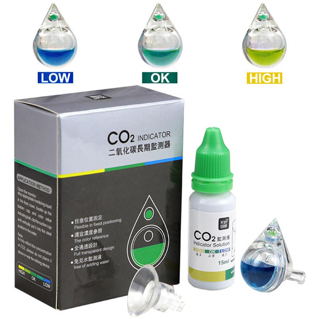 CO2 Drop Checker With Solutions Dual or Single Planted Aquarium Glass