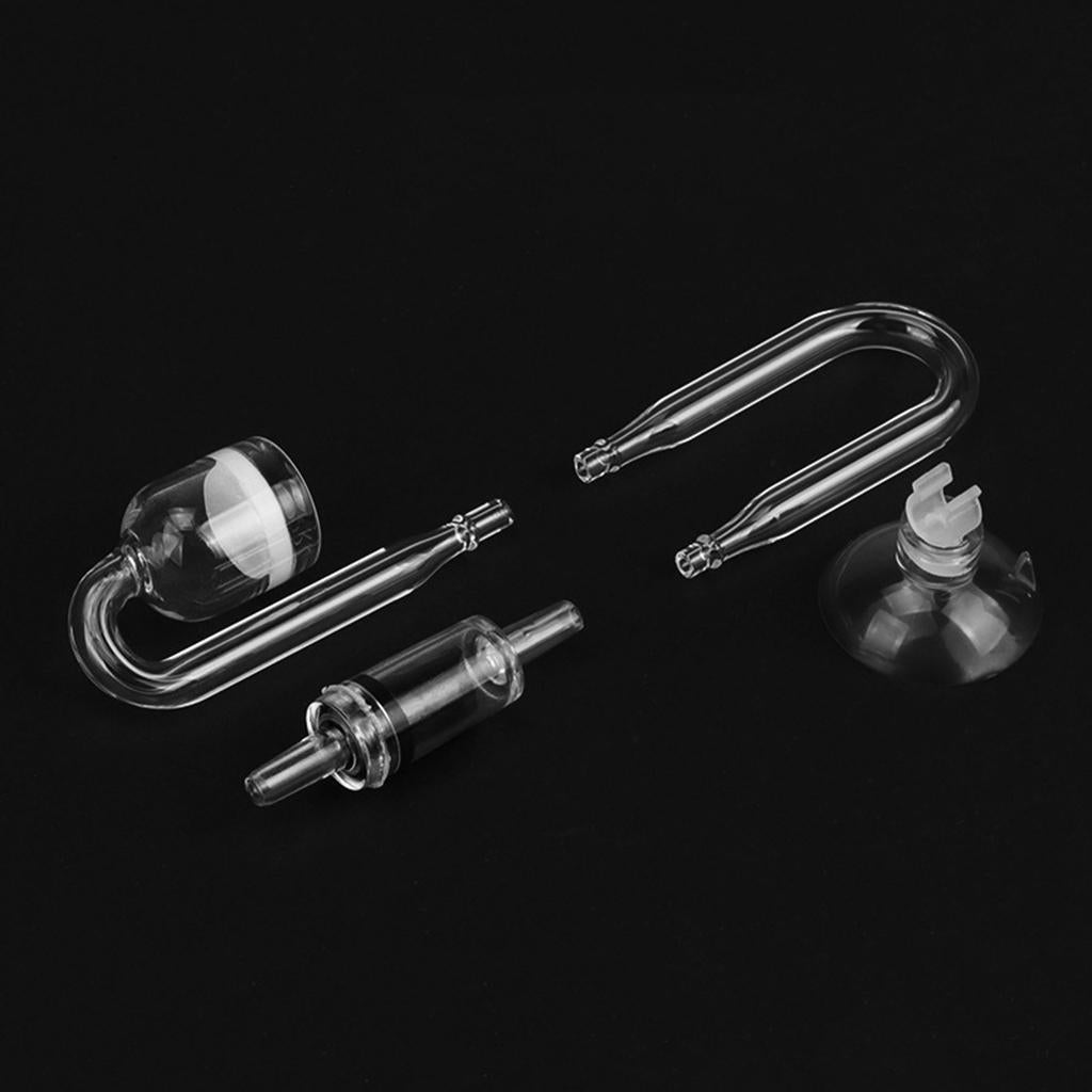 Glass Aquarium CO2 Diffuser Atomiser Connecting Tube Kit for Planted Tank