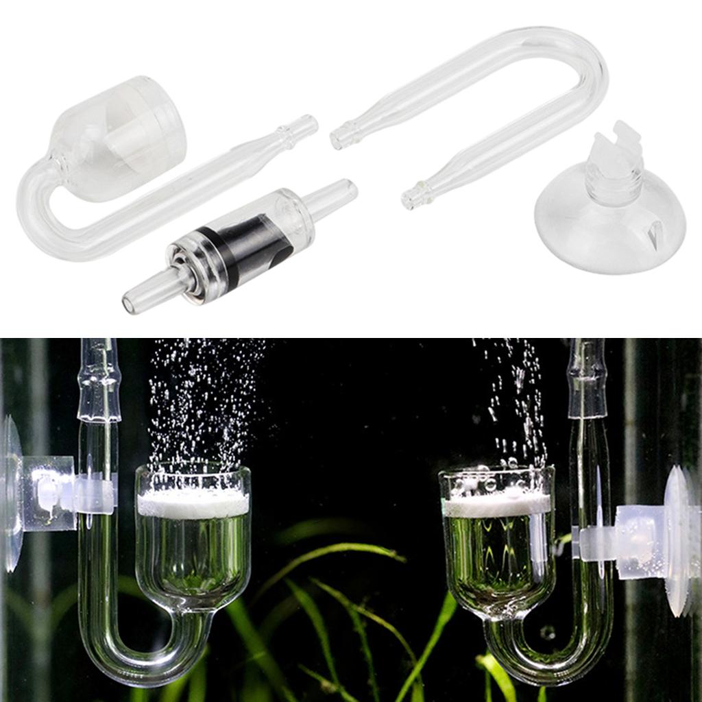 Glass Aquarium CO2 Diffuser Atomiser Connecting Tube Kit for Planted Tank