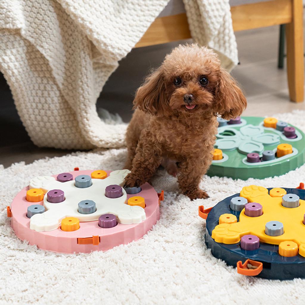 Interactive Pet Dog Food Puzzle Toy Treat Dispensing Dogs Slow Feeder Blue