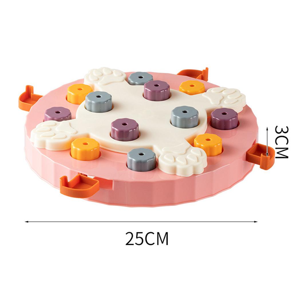 Interactive Pet Dog Food Puzzle Toy Treat Dispensing Dogs Slow Feeder Pink