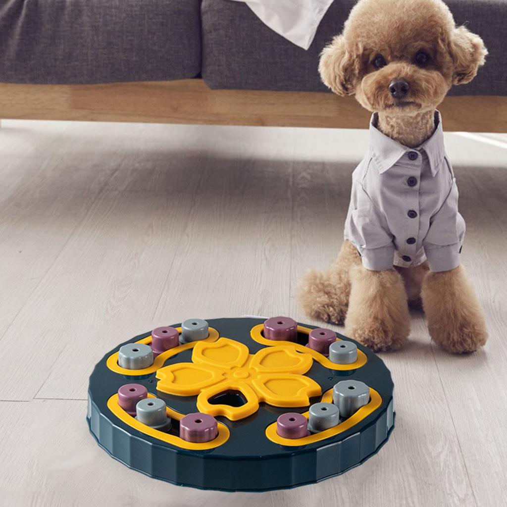 Puzzle Dog Toy Hide Treats Interactive Dog Game Dog Bowl Treats Pet Blue