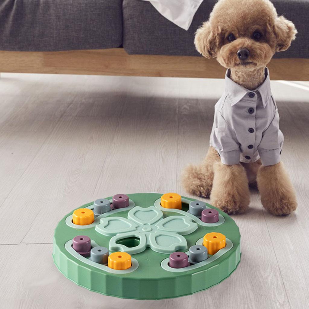 Puzzle Dog Toy Hide Treats Interactive Dog Game Dog Bowl Treats Pet Green