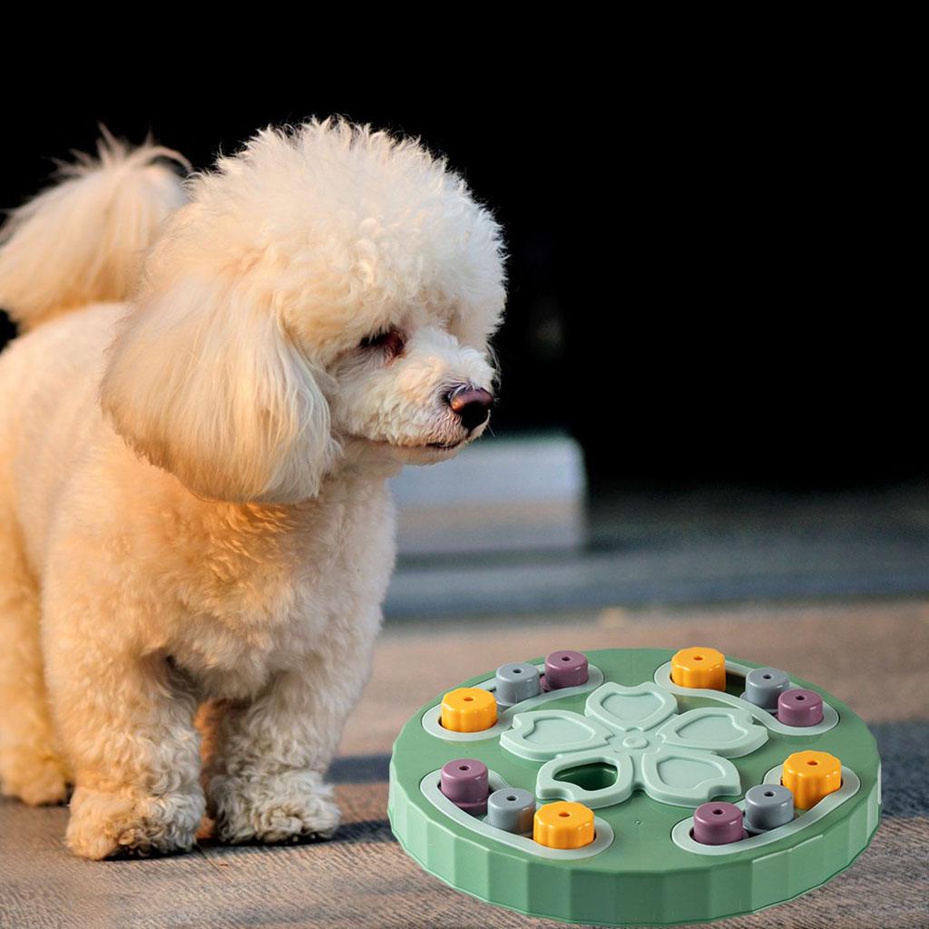 Puzzle Dog Toy Hide Treats Interactive Dog Game Dog Bowl Treats Pet Green