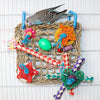 Wooden Pet Bird Foraging Wall Toy Parrot Chewing Toy for Budgie Finches