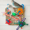 Wooden Pet Bird Foraging Wall Toy Parrot Chewing Toy for Budgie Finches