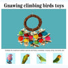 Rattan Parrot Swing Toys W/ Hanging Hook for Cockatiel Love Bird Tabletop