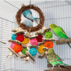 Rattan Parrot Swing Toys W/ Hanging Hook for Cockatiel Love Bird Tabletop