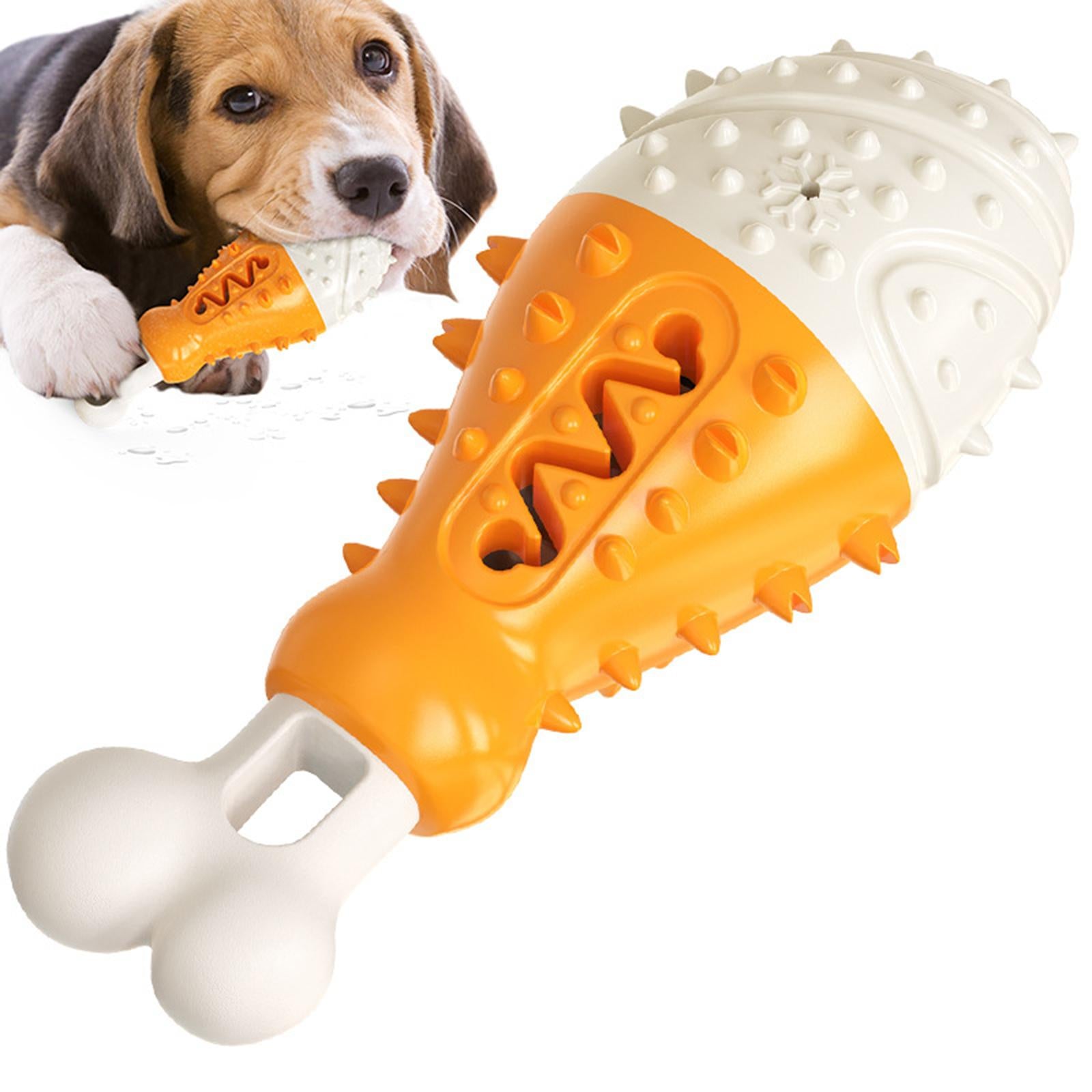 Pet Dog Chew Toys Indestructible for Aggressive Chewers Toothbrush orange