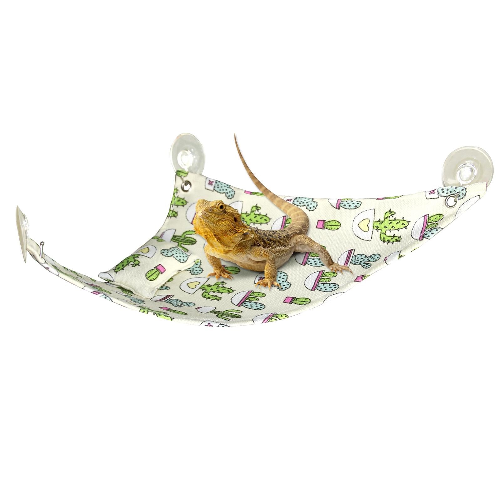 Reptile Hammock W/ Pillow Lounger Ladder Lizard Accessories Rat Playing Toys