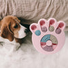 Dog Food Feeder Pet Puzzle Activity Toys Game Training Bowl Interactive Play Paw Pink