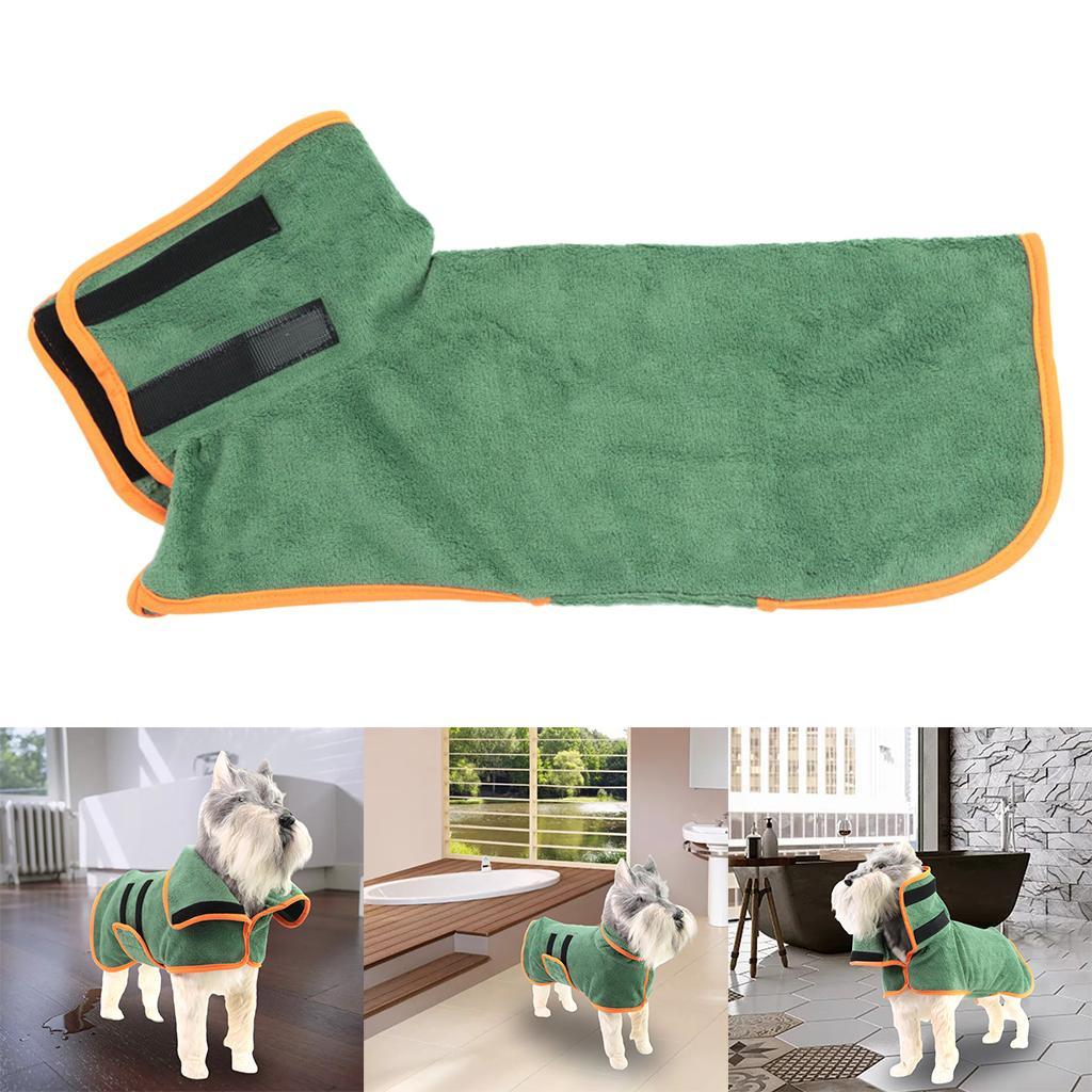 Super Absorbent Microfiber Dog Bathrobe Fast Drying Pet Bath Dogs Cats Towel S