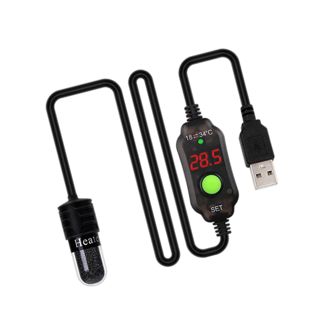 Fish Tank Heating Rod Mini Small Aquarium Heater Digital Display