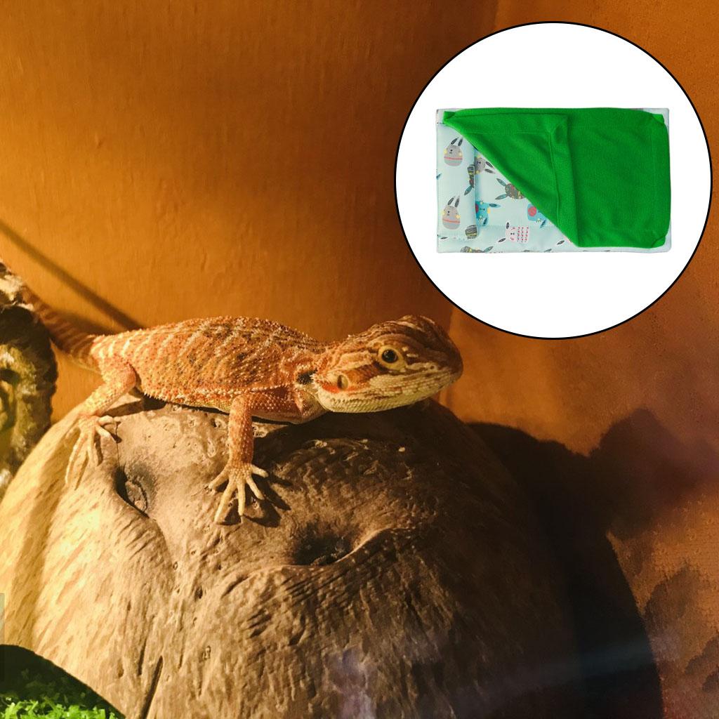 Warm Reptile Sleeping Bag Lizard Bed Mat Gecko Chameleons Supplies Green