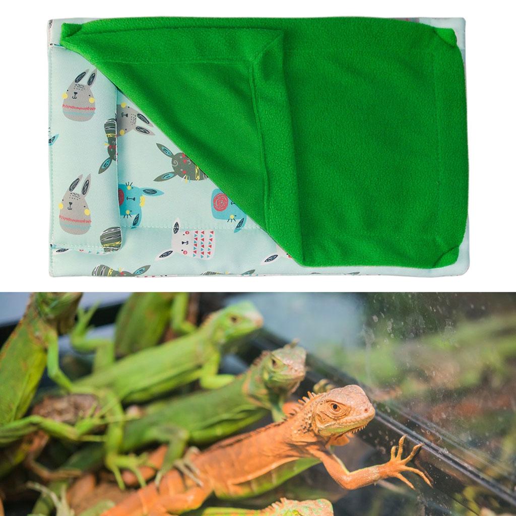 Warm Reptile Sleeping Bag Lizard Bed Mat Gecko Chameleons Supplies Green