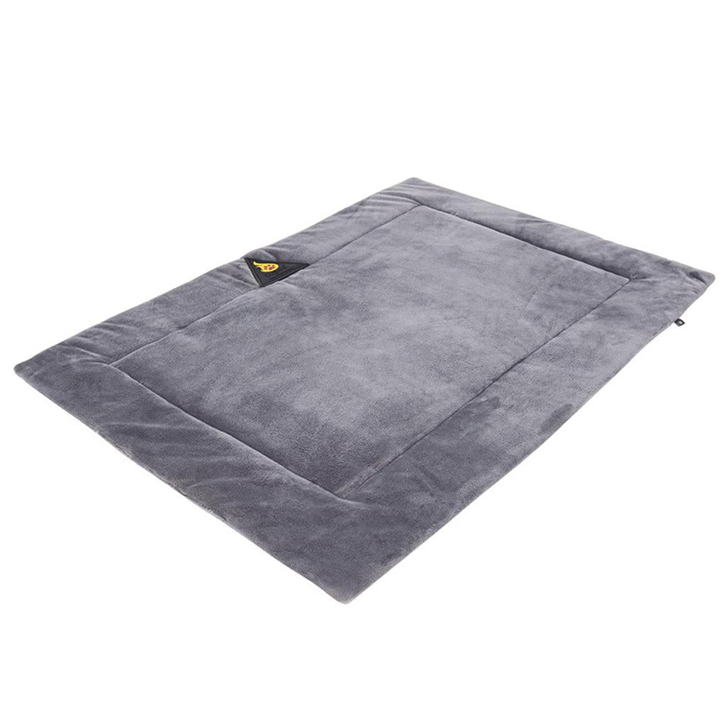 Dog Bed Mat Blanket Pet Crate Cushion Home Travel Puppy Kitten Sleeping Pad Gray M