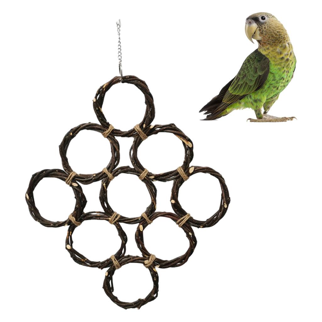 Parrot Swing Hanging Net Ladder Woven for Bird Cockatiel Without Cane Ball