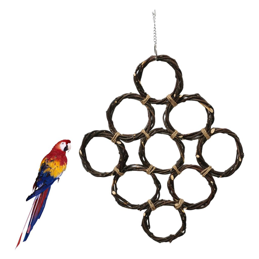 Parrot Swing Hanging Net Ladder Woven for Bird Cockatiel Without Cane Ball