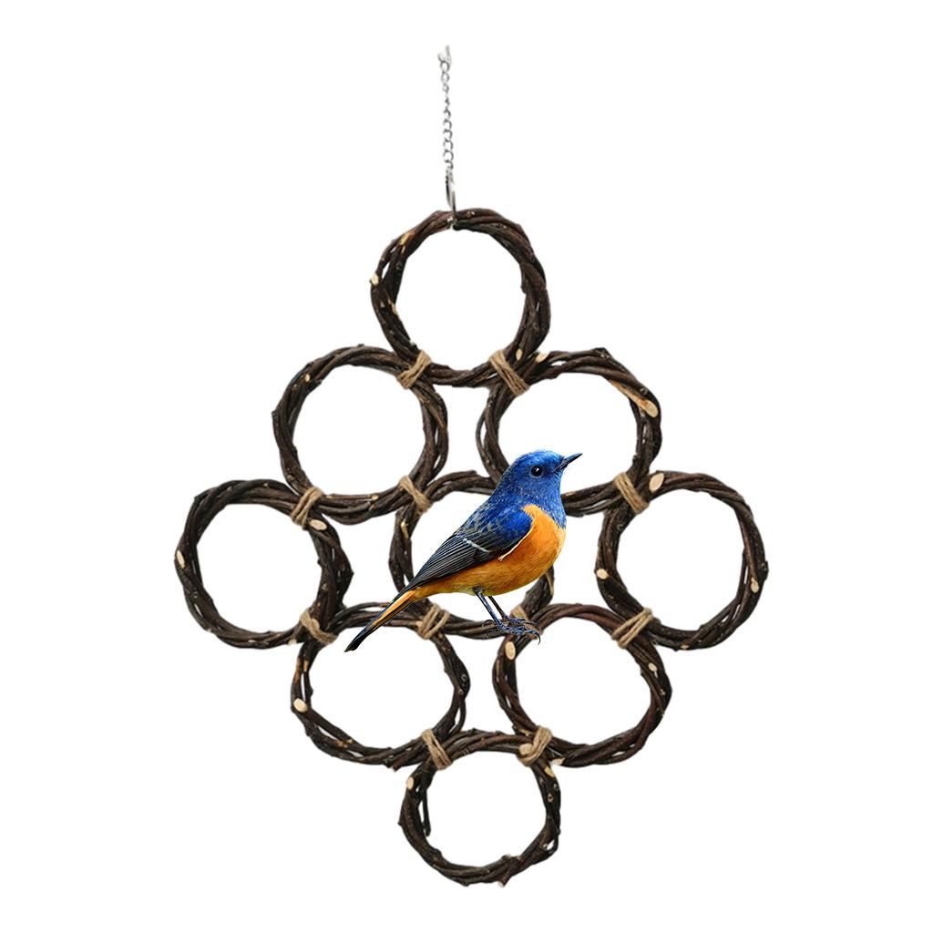 Parrot Swing Hanging Net Ladder Woven for Bird Cockatiel Without Cane Ball