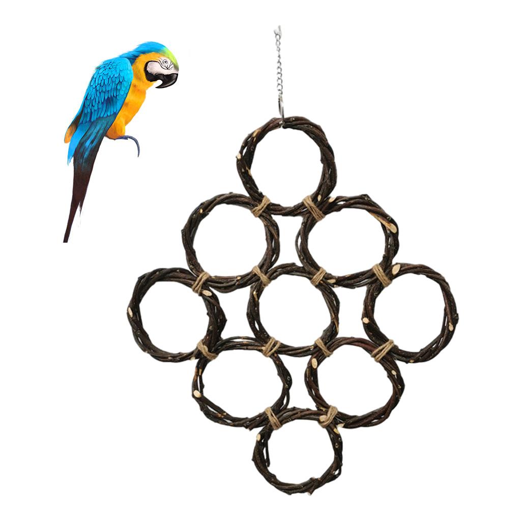 Parrot Swing Hanging Net Ladder Woven for Bird Cockatiel Without Cane Ball