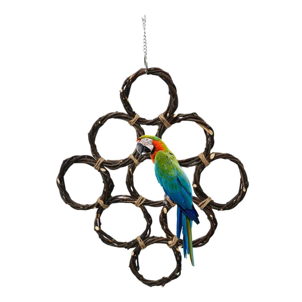 Parrot Swing Hanging Net Ladder Woven for Bird Cockatiel Without Cane Ball