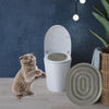 Cat Toilet Trainer Cat Litter Tray Box Training Cleaning Kit grey netto