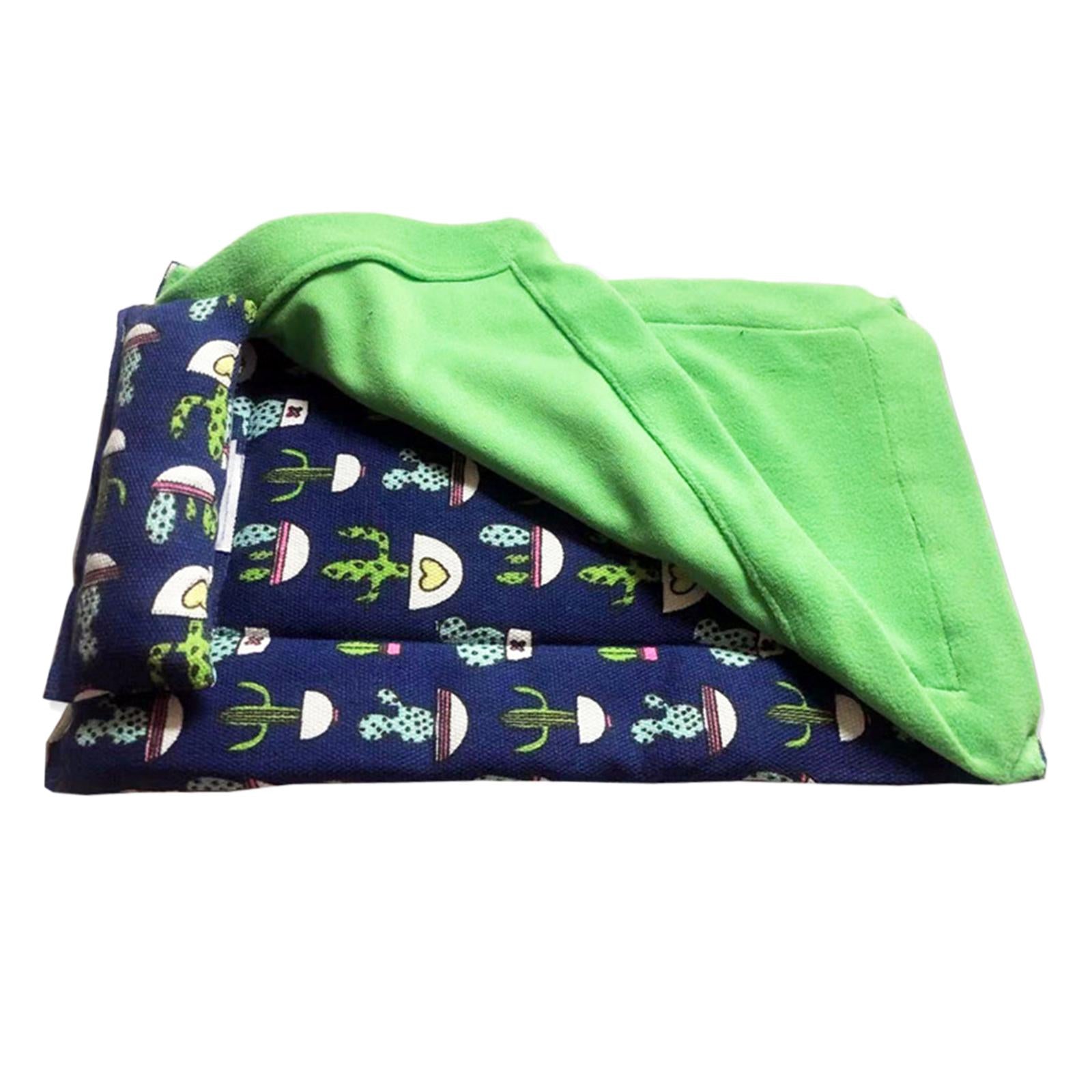 Reptile Sleeping Bag with Pillow and Blanket Bearded Dragon Hideout Habitat Blue and Green