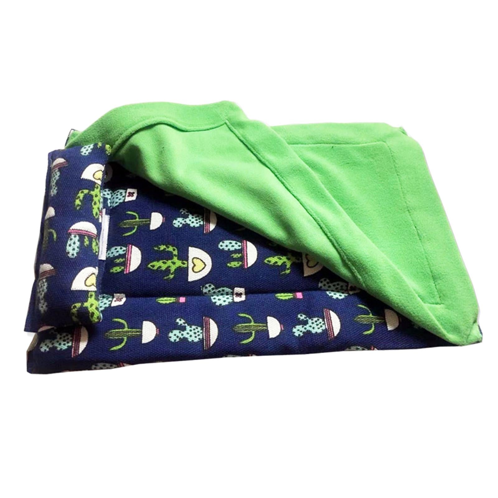 Reptile Sleeping Bag with Pillow and Blanket Bearded Dragon Hideout Habitat Blue and Green