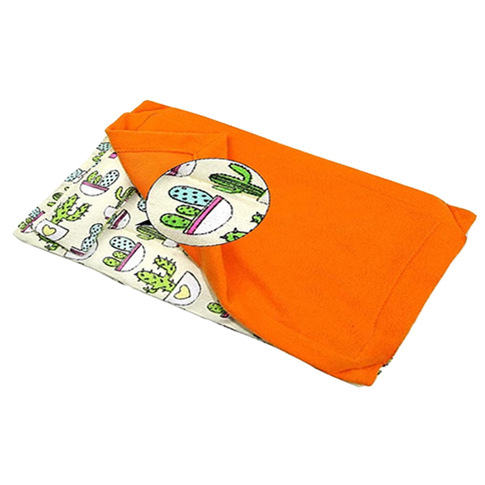 Reptile Sleeping Bag with Pillow and Blanket Bearded Dragon Hideout Habitat Beige and Orange