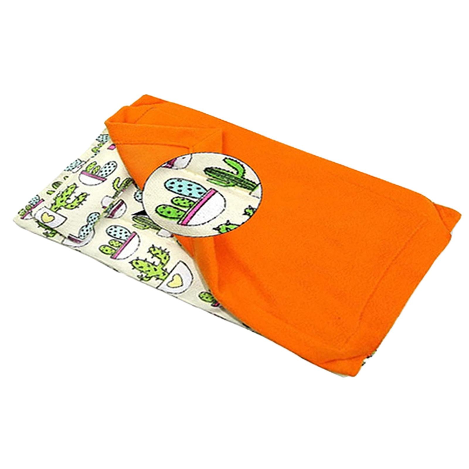 Reptile Sleeping Bag with Pillow and Blanket Bearded Dragon Hideout Habitat Beige and Orange