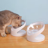 1Pc Raised High-foot Cat Food Bowl Reduce Stress Free Pet Feeder and Waterer