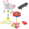 4Pcs/Set Parrot Toys Set Shopping Cart Basketball for Conure Tabletop Cage