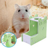 Food Bowl Gravity Pet Feeder Head Pipe Fountain for Dwarf Hamster Green