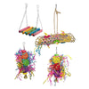 4pcs Pet Parrot Bird Toys Budgie Cockatiel Chew Hanging Swing Wooden Toy