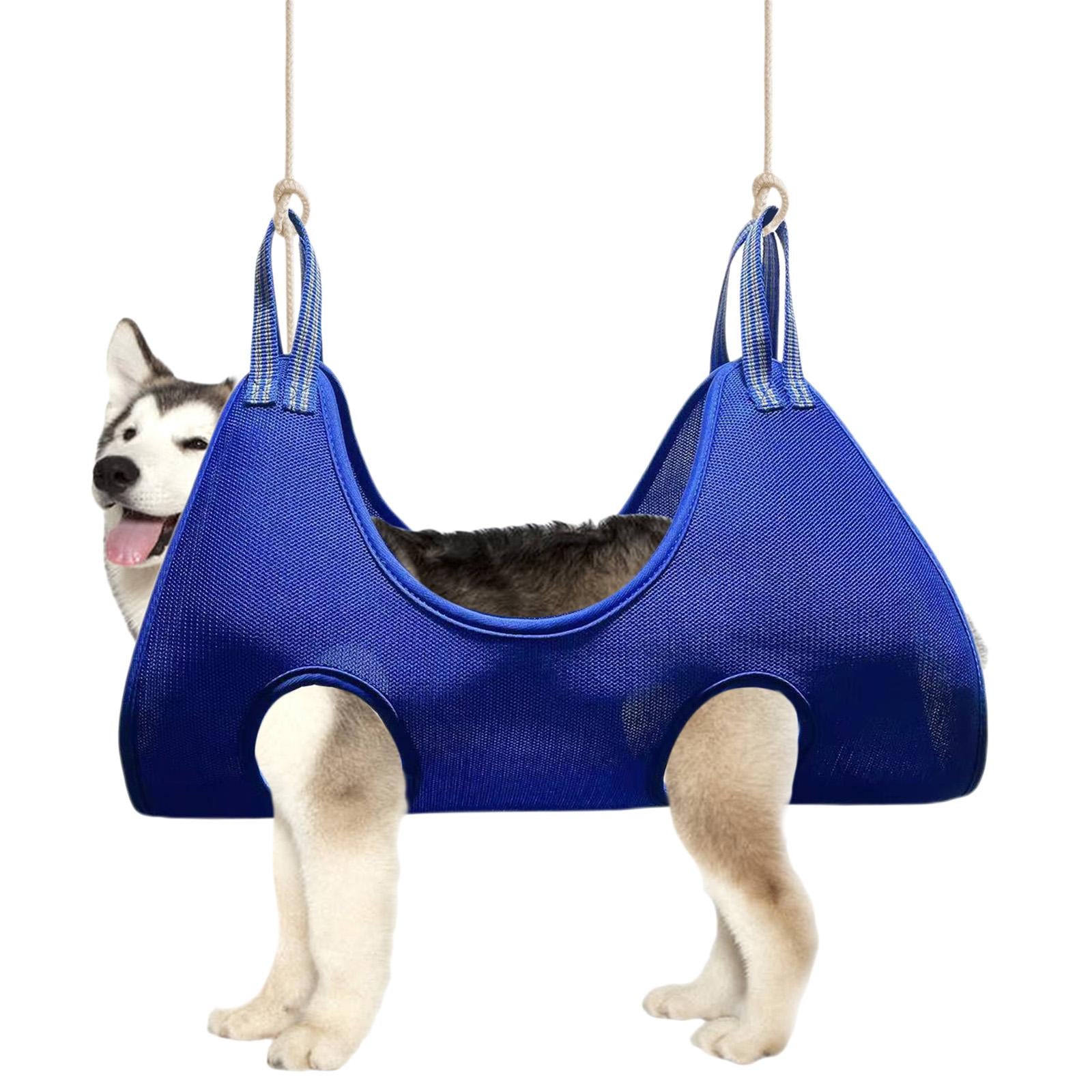 Pet Grooming Hammock Helper Restraint Bag Useful Tools for Nail Trimming Blue M