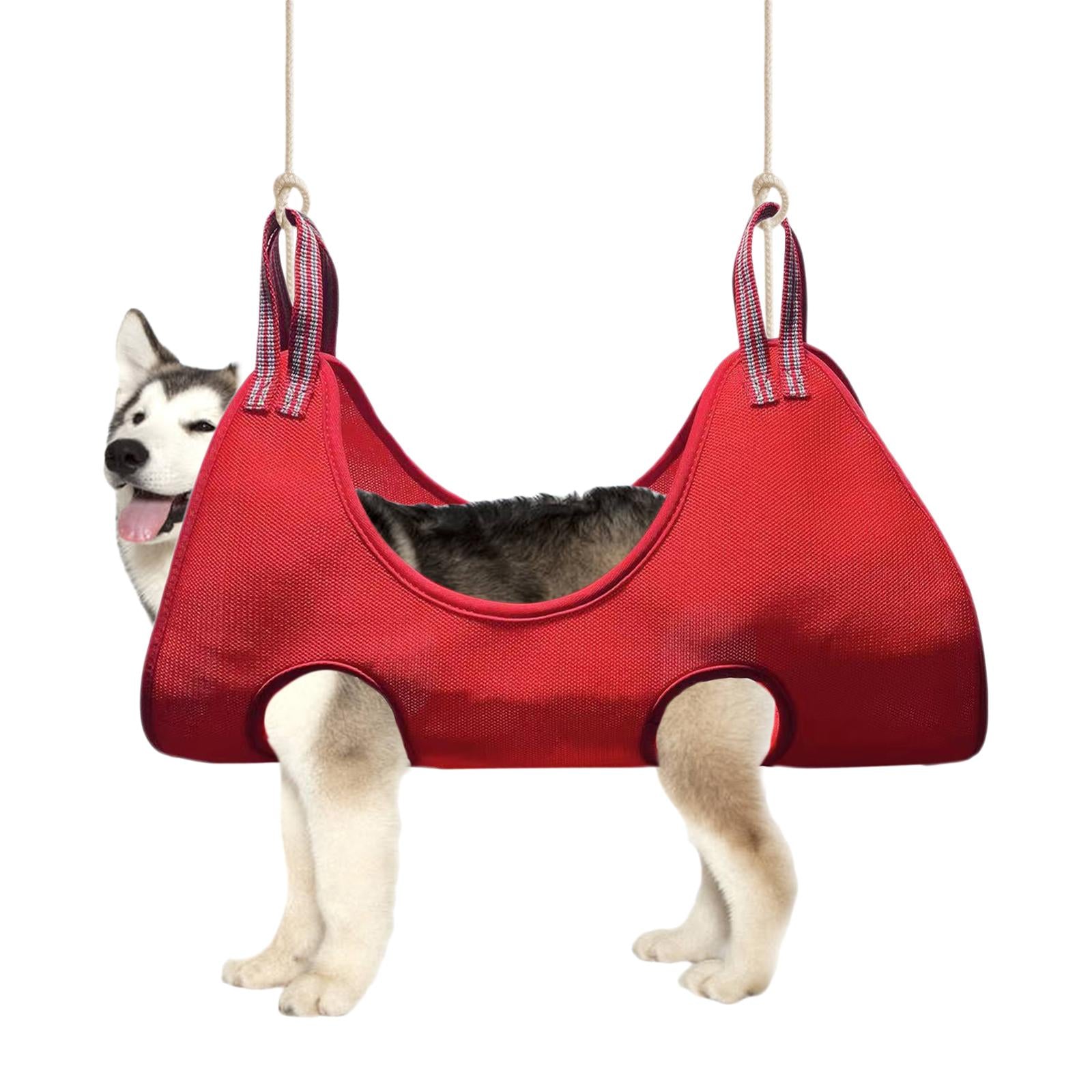 Pet Grooming Hammock Helper Restraint Bag Useful Tools for Nail Trimming Red M