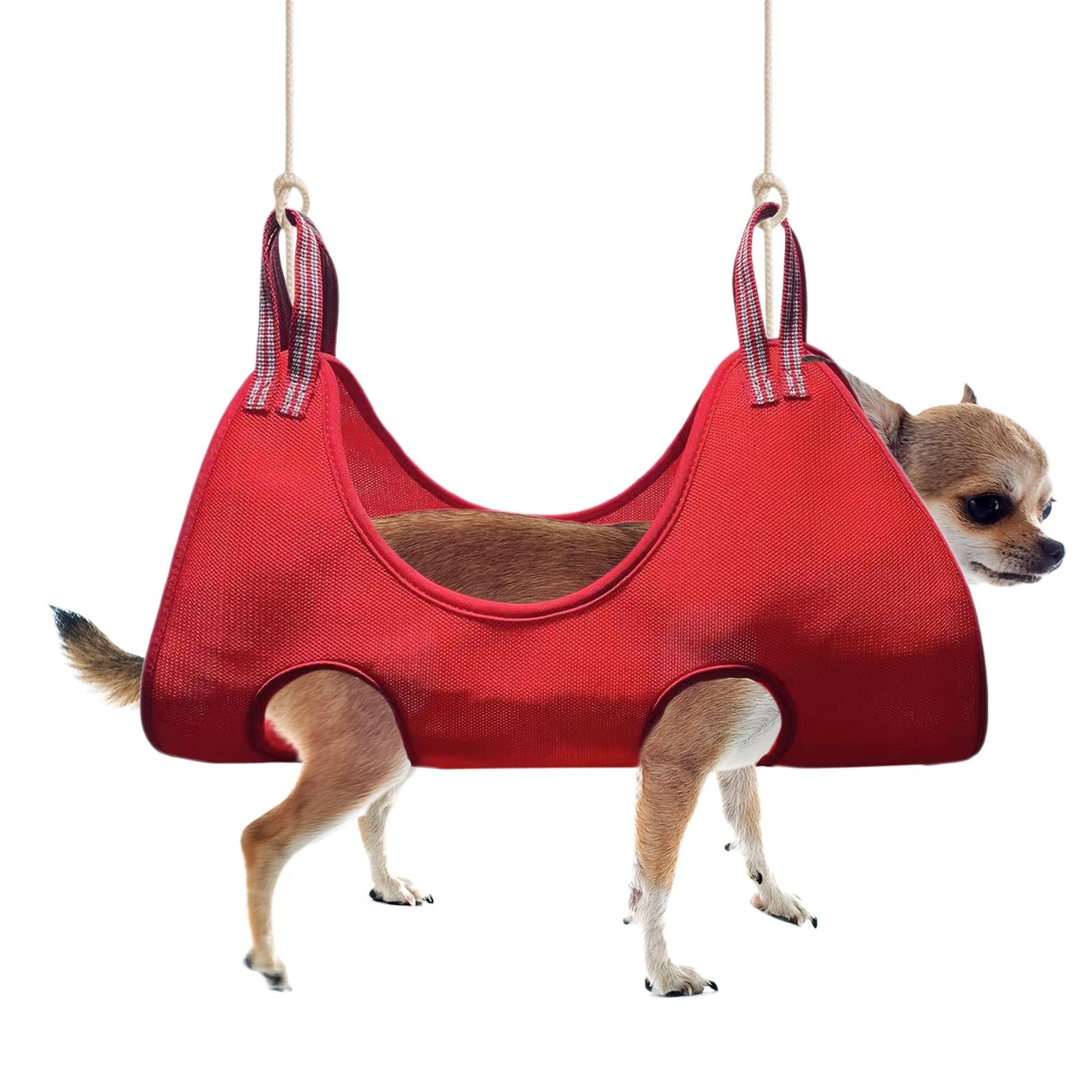 Pet Grooming Hammock Helper Restraint Bag Useful Tools for Nail Trimming Red M