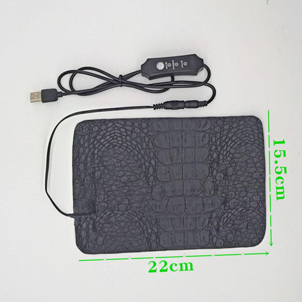 USB Reptile Heat Pad Small Waterproof for Lizard Spider Tortoise 15x22cm