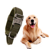 Pets Neck Belt Adjustable Nylon Dog Collar for Training Outdoor Walking Dark Green M:36-48