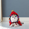 Xmas Dog Cloak Pet Cat Christmas Costume Santa Cape Coat Clothes Red S