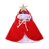 Xmas Dog Cloak Pet Cat Christmas Costume Santa Cape Coat Clothes Red S