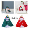 Xmas Dog Cloak Pet Cat Christmas Costume Santa Cape Coat Clothes Red S